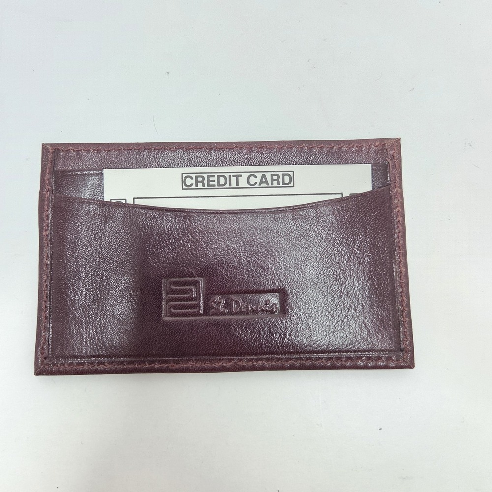 Vintage St‎ Dennis Leather Credit Card Holder Brown 2.75"x4.25"